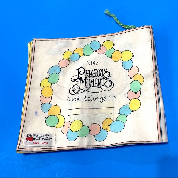 PRECIOUS MOMENTS VTG 90’s MY FIRST COUNTING BOOK HANDMADE FABRIC BOOK 10”x 9” - Picture 3 of 13